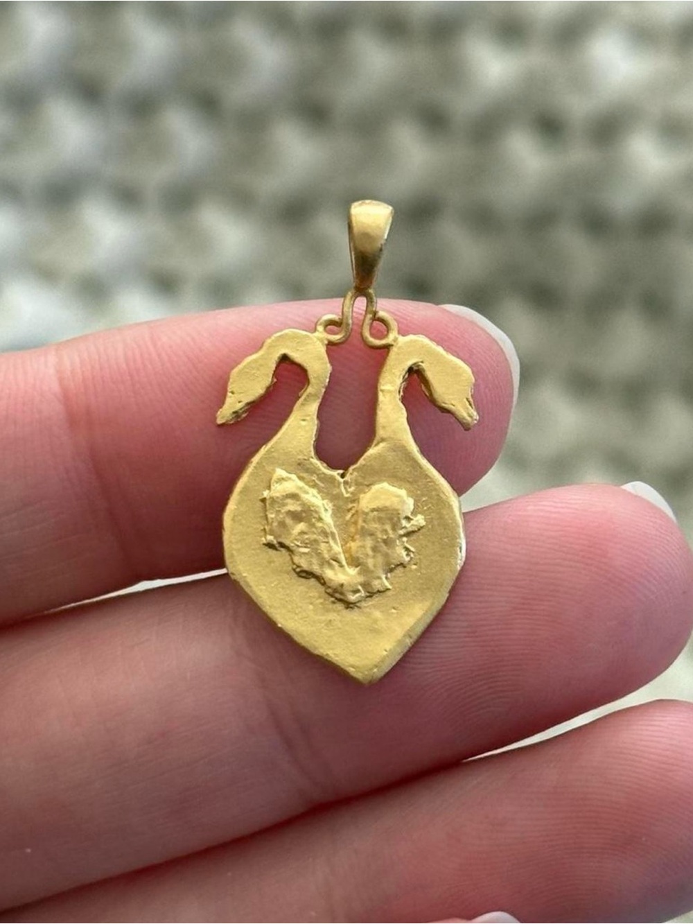 July Rose Jewelry Double Headed Swan Pendant